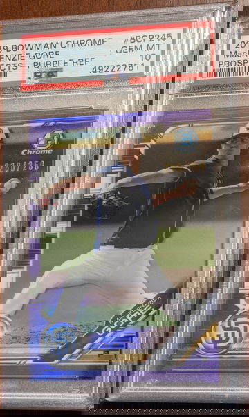 2019 Bowman Chrome Purple Refractor MacKenzie Gore PSA 10 230/250