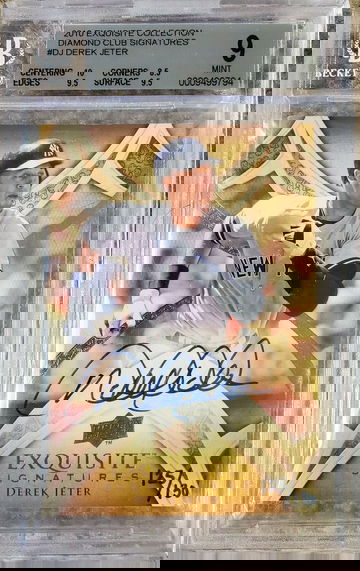 2010 Upper Deck Diamond Club Signatures Derek Jeter Autograph 10 Exquisite Collection Yankees BGS 9 Subs 10 8.5 9.5 9.5
