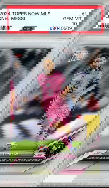 2024 TOPPS NOW MLS LIONEL MESSI #1 INTER MIAMI PSA 10 GEM MT