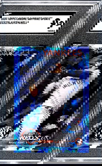 2024 Topps Chrome Sapphire Update #USCS325 Austin Wells SGC 9