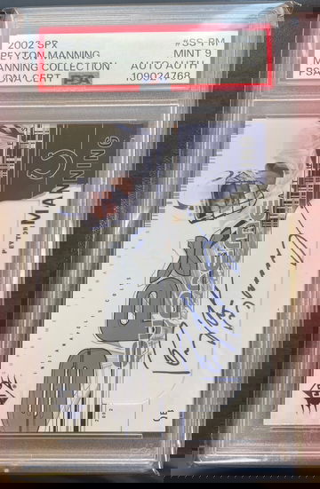 2002 SPX Manning Collection Peyton Manning Auto PSA 9