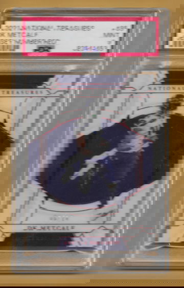 2021 National Treasure DK Metcalf Jersey Number Red /14 PSA 9