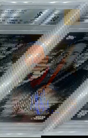 2017 Topps The Walking Dead Season 6 Autographs Jeffrey Dean Morgan Mud Parallel BGS 9 AUTO 10