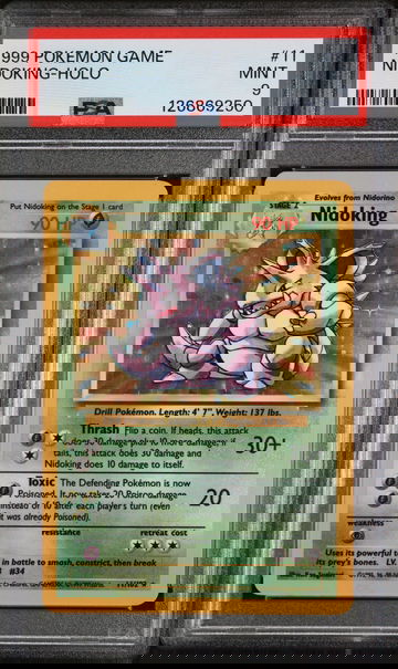 1999 Pokemon Base Set Holo Nidoking #11 PSA 9