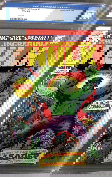 INCREDIBLE HULK ANNUAL #2, CGC 8.5 VF+