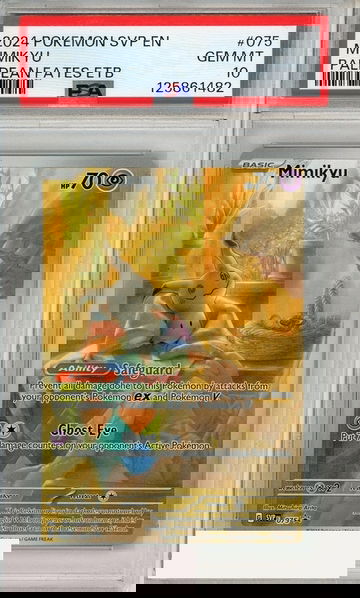 2024 POKEMON SVP EN-SV BSP MIMIKYU #075 PALDEAN FATES ETB PSA 10