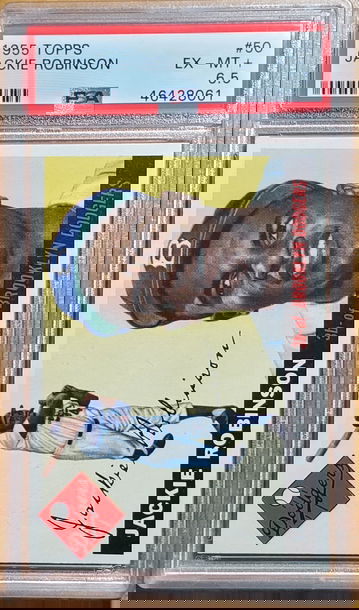 1955 Topps #50 Jackie Robinson PSA 6.5 EX-MINT+ LOOKS 7 / 8