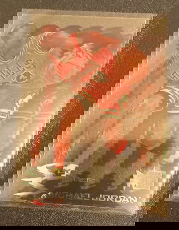 1995-96 FLEER METAL SLICK SILVER MICHAEL JORDAN CHICAGO BULLS #3 INSERT