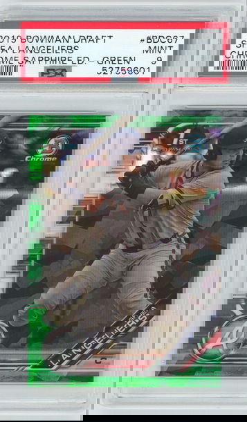 2019 Bowman Draft Sapphire Shea Langeliers Green /50