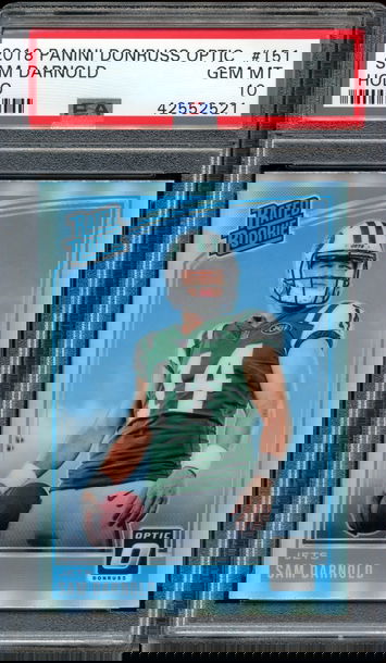 Sam Darnold 2018 Donruss Optic Football HOLO SILVER RC PSA 10