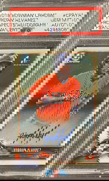 2018 Bowman Chrome Yordan Alvarez Auto PSA 10 AUTO 10 