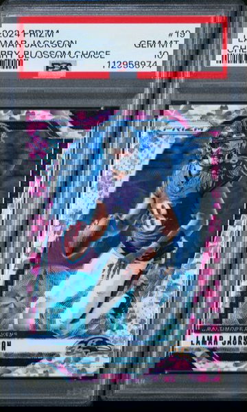 2024 Panini Prizm Lamar Jackson Cherry Blossom /20 PSA 10 