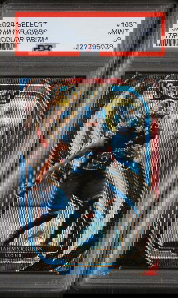 2024 Panini Select Tri-Color Prizm Jahmyr Gibbs #163 /249 PSA 9