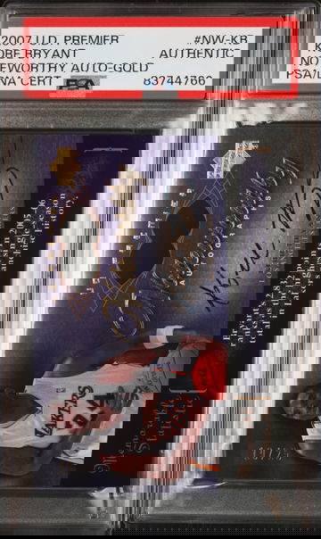 2007 KOBE BRYANT UPPER DECK PREMIER NOTEWORTHY AUTOGRAPHS /25 PSA AUTHENTIC