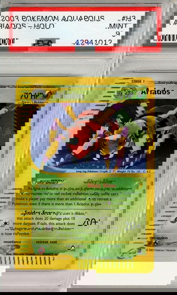 2003 POKEMON AQUAPOLIS ARIADOS-HOLO #H3 PSA 9 MINT