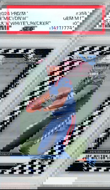 2024 PANINI PRIZM JOE MILTON III #354 BLACK AND WHITE CHECKER ROOKIE RC PSA 10