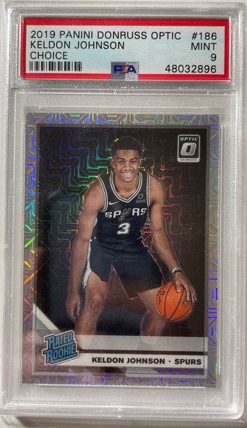 Keldon Johnson psa 9 choice prizm optic