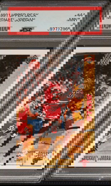 1991 Upper Deck  MICHAEL JORDAN #44 PSA 9 MINT Chicago Bulls HOF Free Shipping