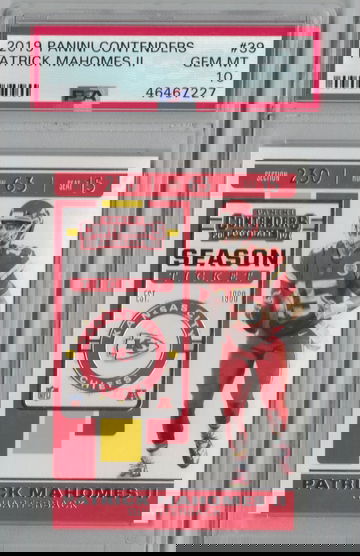 2019 Panini Contenders #39 Patrick Mahomes PSA 10 Gem Mint