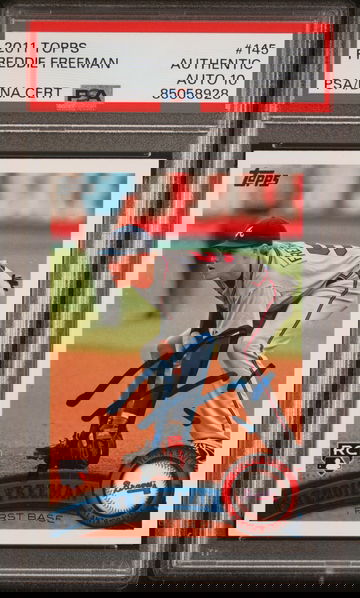 2011 Topps Freddie Freeman #145 Rookie Card Autograph PSA Authentic Auto Grade 10