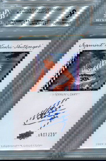 2009 Exquisite Stephen Curry Steph BGS 9 Auto 10 /225