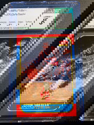 1986-87 Fleer Clyde Drexler RC CSG 8