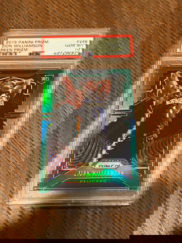 PSA 10 Panini Prizm Zion Williamson Green Prizm RC Rookie #248