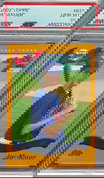 2002 Topps Joe Mauer #622 RC, PSA 10