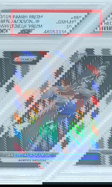 2018 Prizm Jaren Jackson Jr RWB SP RC #66 PSA 10 GEM MINT