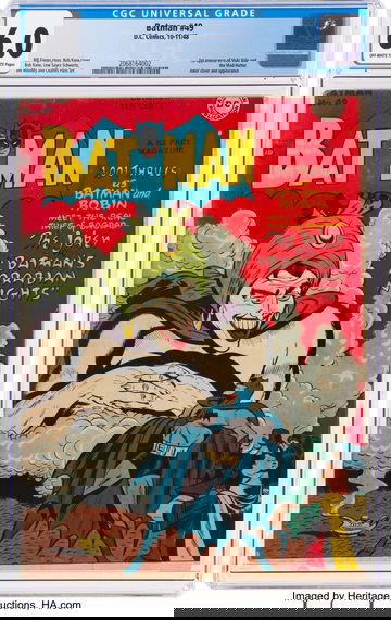 BATMAN #49 * DC * 1948 * JOKER COVER & APPEARANCE* 1ST VICKI VALE & MAD-HATTER *CGC 6 * OW/W PAGES