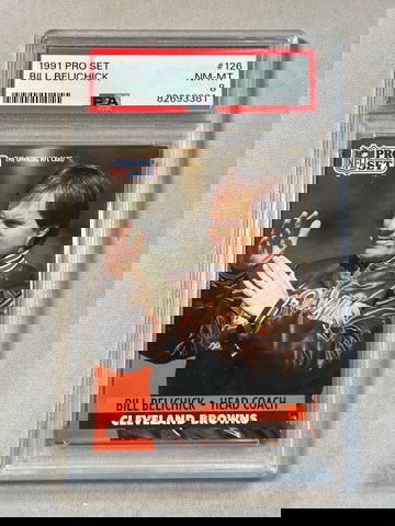 1991 Pro Set Bill Belichick RC PSA 8