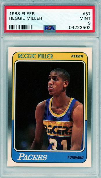 Reggie Miller 1988-89 Fleer #57 RC Rookie PSA 9 Cert #04223502