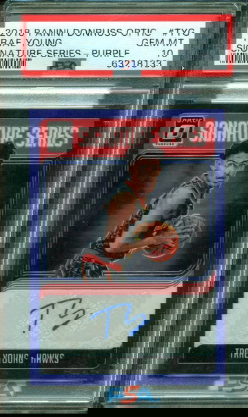 Trae Young Optic Purple Auto PSA 10