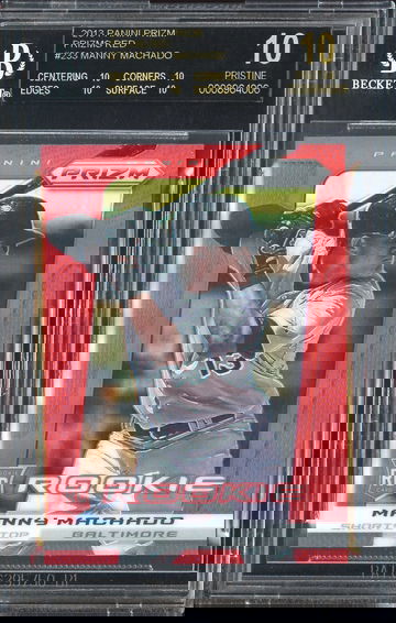 2013 Prizm Prizms Red Manny Machado #233 RC BGS 10 Black Label