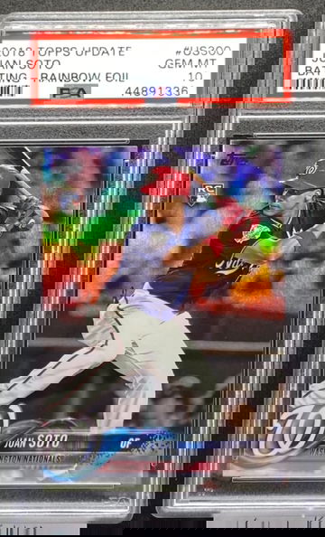 2018 Topps Update Juan Soto Batting Rainbow Foil PSA 10 GEM MT