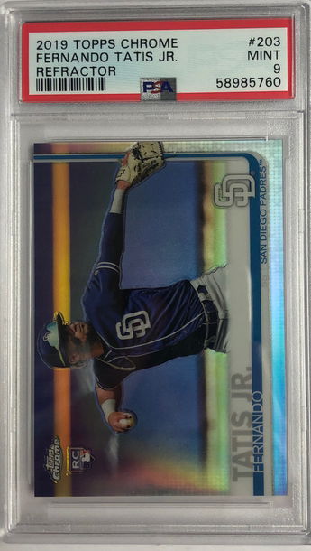 2019 Topps Chrome Refractor Fernando Tatis Jr PSA 9 