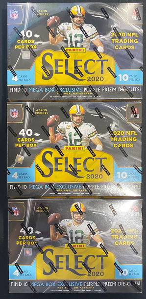 2020 Select Football Mega Box (Purple) Lot of 3