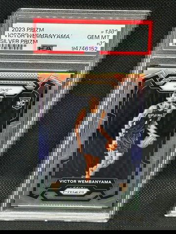 2023 PANINI PRIZM SILVER VICTOR WEMBANYAMA #136 ROOKIE PSA 10 GEM MINT