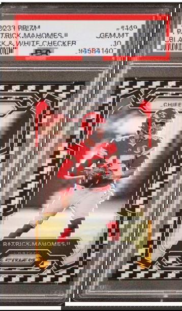2023 Prizm #149 Patrick Mahomes II Black & White Checker PSA 10