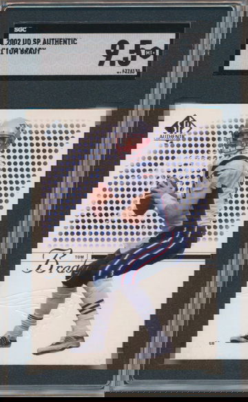 2002 SP Authentic #1 Tom Brady SGC 9.5 Mint +