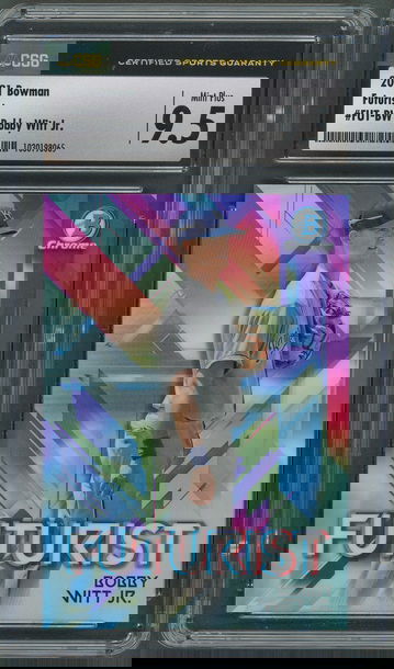 2021 Bowman Bobby Witt Jr. Futurist FUT-BW CSG Mint+ 9.5 - Kansas City Royals