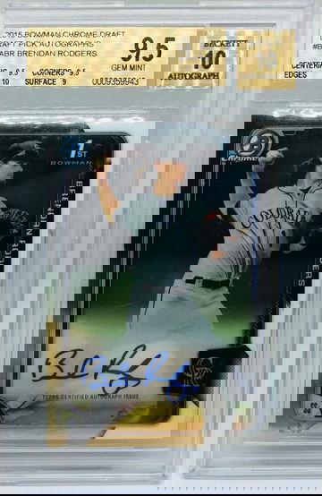 2015 Bowman Chrome Brendan Rodgers Auto BGS 9.5