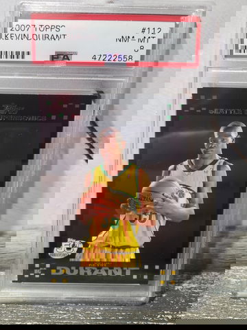 2007 Topps Kevin Durant psa 8