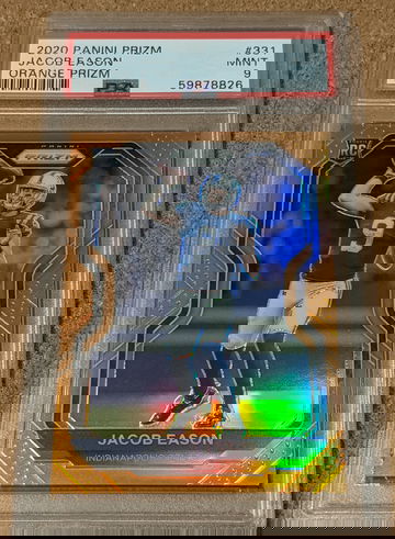 2020 Prizm 🏈 Jacob Eason Orange Rookie /249 PSA 9 MINT Colts Seahawks RC SP 🔥