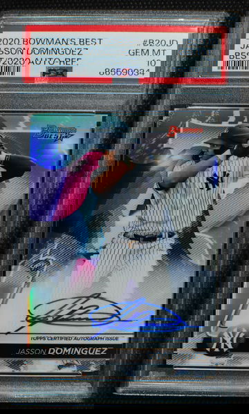 🌟 JASSON DOMINGUEZ - 2020 Bowman's Best REFRACTOR Parallel AUTO RC - PSA 10
