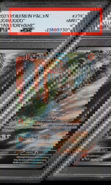 2023 Pokemon Paldea Evolved Illustration Rare Sudowoodo #219 PSA 9