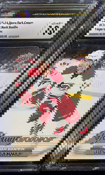 2015-16 Upper Deck Young Guns Canvas ROOKIE Noah Hanifin CSG 10 GEM MINT Low POP!