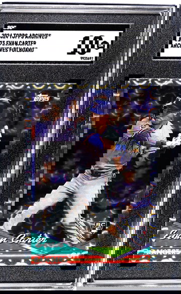 2024 Topps Archives #223 Evan Carter Archives Foilboard SGC 10