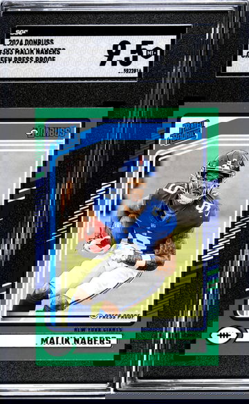 2024 Donruss #383 Malik Nabers Green Press Proof SGC 9.5