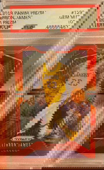 2019 prizm Lebron James red PSA 10 45/299